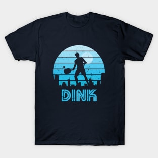 Retro Sunset Pickleball Dink T-Shirt